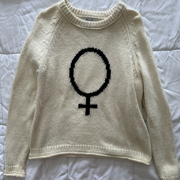 Madewell x Girls Inc. Female Symbol Keaton Pullover Sweater in Small - Picture 2 of 5